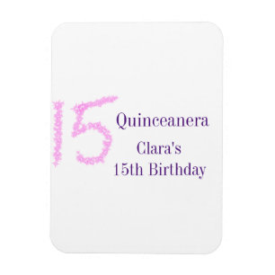 Íman 15 de Quinceanera, modelo de relva rosa