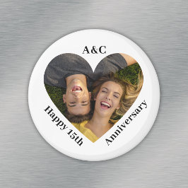 Íman 15 Foto do Coração do Casal de Guarda- do Aniversá