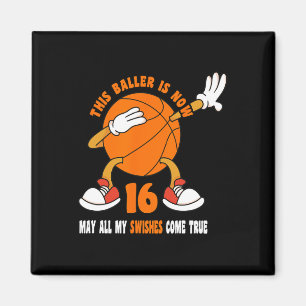 Íman 16 anos Feliz 16.º Aniversário, Basquete 16.º Bi