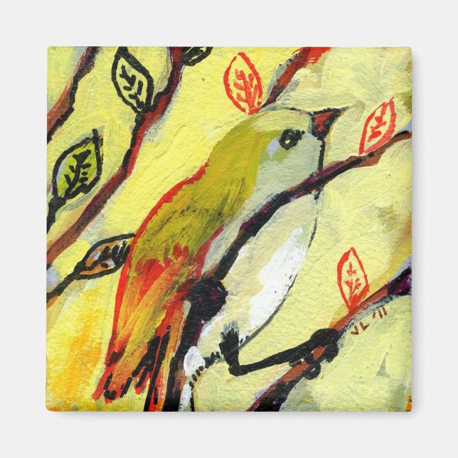Íman 16 Aves, N.o 7 - Magneta Quadrada (Frente)