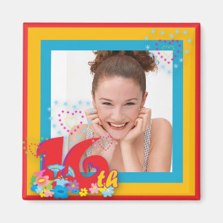 Íman 16o Ímã do quadro da foto do aniversário