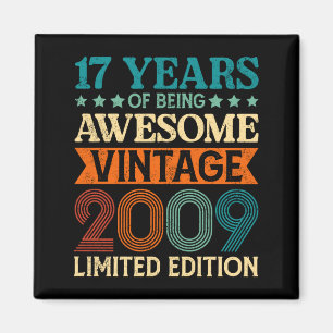 Íman 17º Aniversário 17 Anos Sendo Incrível Vintage 17