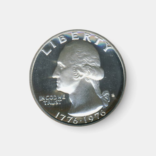 Íman 1776-1976 Bicentenário Drummer Boy Quarter Dollar (Frente)