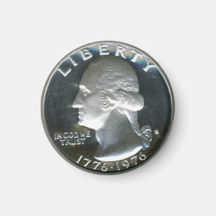 Íman 1776-1976 dólar de um quarto do menino