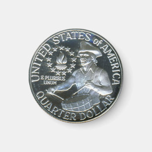 Íman 1776-1976 dólar de um quarto do menino