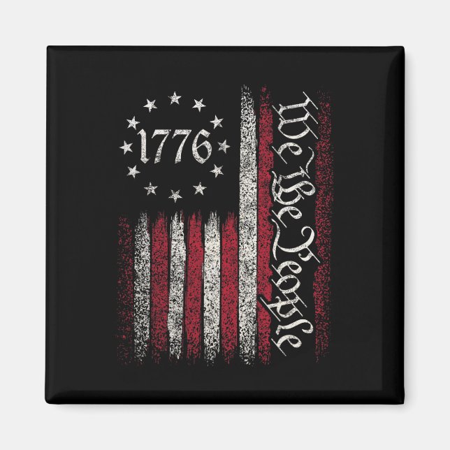 Íman 1776 Bandeira Constituição Independência Dia Ameri (Frente)