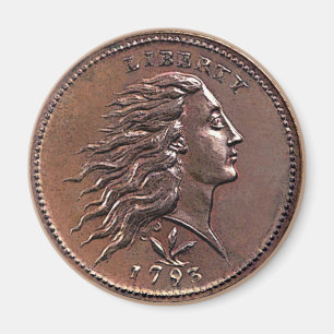 Íman 1793 Flowing Hair U.S. Penny