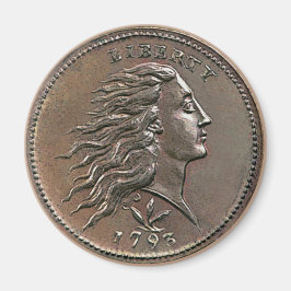 Íman 1793 Pêssego U.S. Penny Magnet