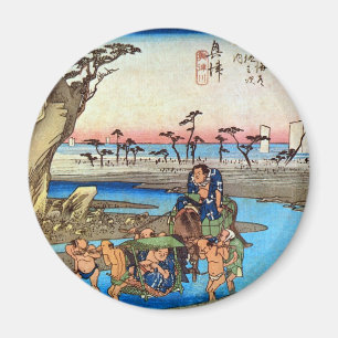 Íman 18. 興津宿, 広重 Okitsu-juku, Hiroshige, Ukiy