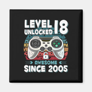 Íman 18 anos BDay Son Boy Gamer 18 anos Nascimento de 1