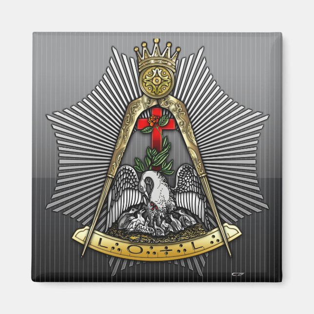 Íman 18.o grau: Cavaleiro da Rosa Croix (Frente)