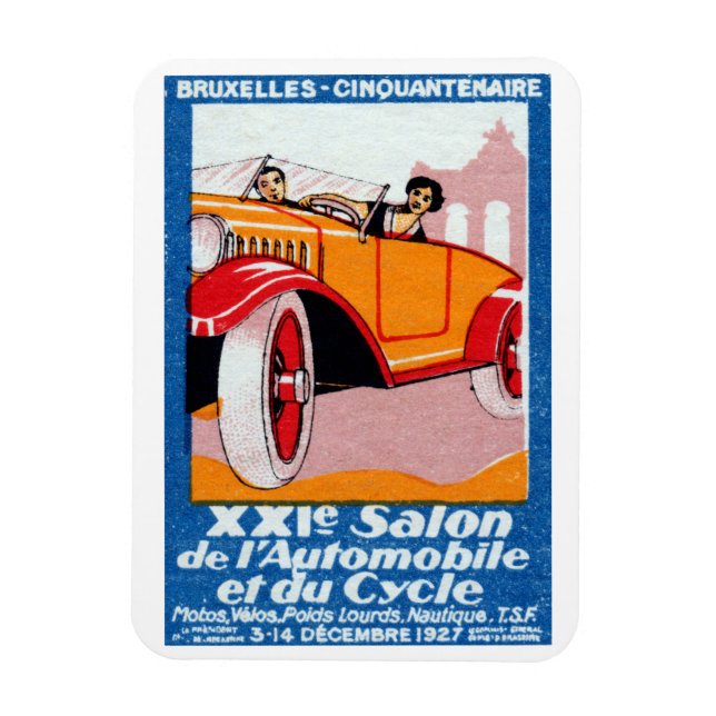 Íman 1927 Exposição Automotiva Bruxelas (Vertical)