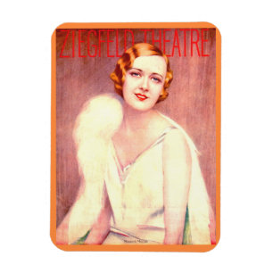 Íman  1928 Programa Teatro Ziegfeld cobrir Marilyn Mill