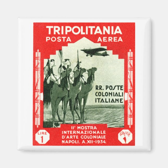 Íman 1934 Tripolitânia 1 Carimbo (Frente)