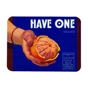 Íman 1940 Tem um rótulo de caixa laranja