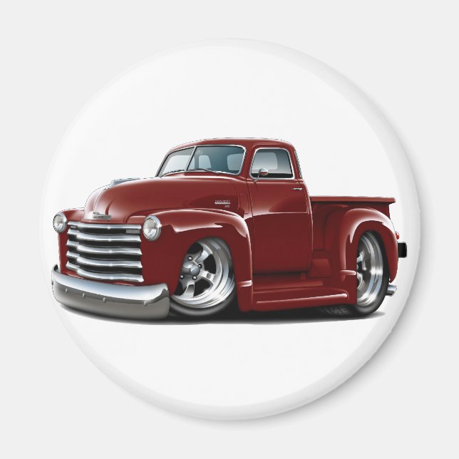 Íman 1950-52 Chevy Maroon Truck (Frente)