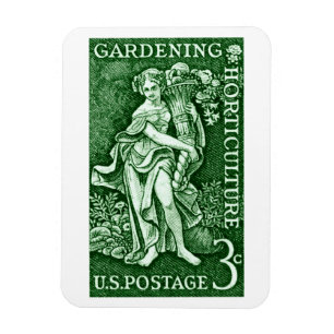Íman 1958 Jardinagem + Carimbo Hortícola