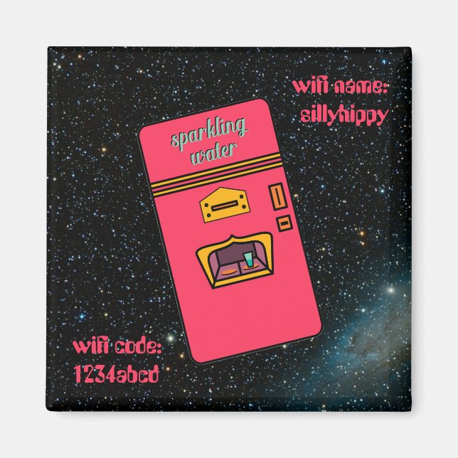 Íman 1960 Retro-frigorífico no espaço (Frente)