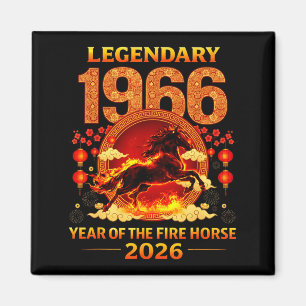 Íman 1966 Ano Do Cavalo De Fogo 60º Aniversário Chinês