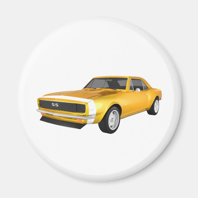 Íman 1967 Camaro SS: Finalidade Amarela: Modelo 3D: (Frente)