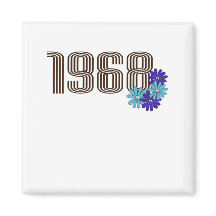 1968 - Sinal de Paz Hippie Flower Power Aqua Purpl