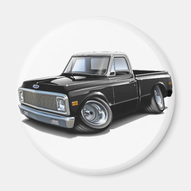 Íman 1970-72 Chevy C10 Black-White Top Truck (Frente)