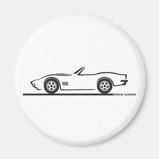 Íman 1970-72 Corvette Convertível (Frente)