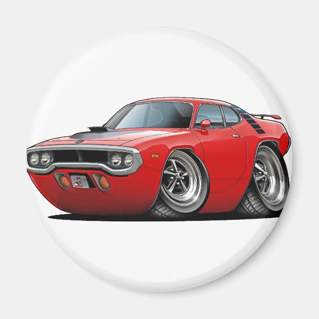 Íman 1971-72 Carro-Vermelho-Preto-Ângulo (Frente)