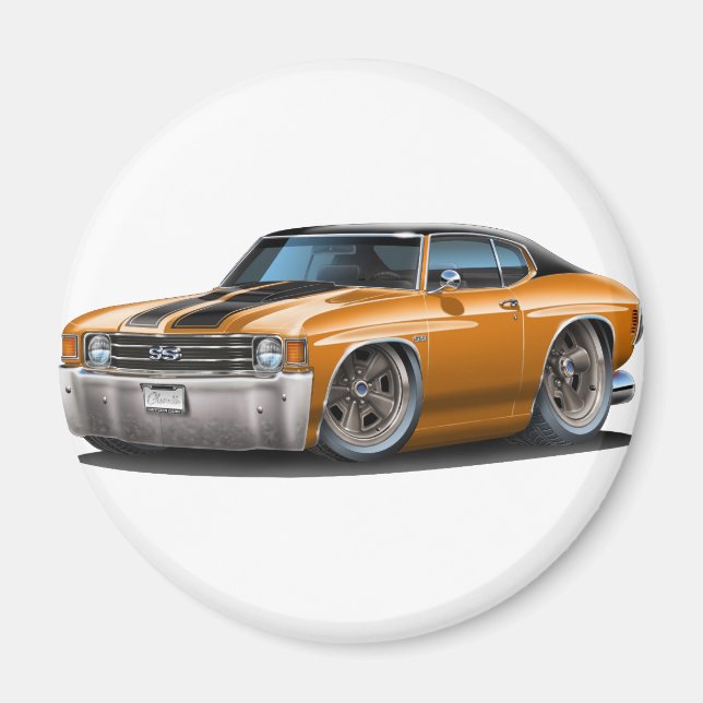 Íman 1971-72 Chevelle Orange-Black Top Car (Frente)