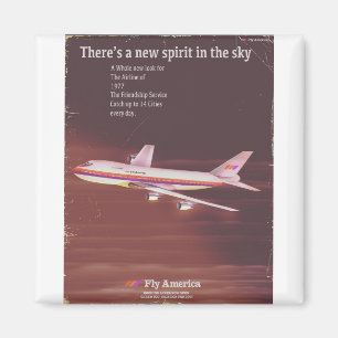 Íman 1977 vintage style Airliner poster