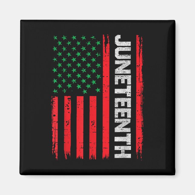 Íman 19 de junho de 1865 African Freedom Usa Flag (Frente)