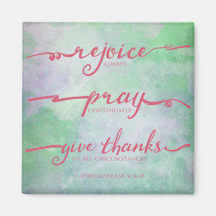 Íman 1 5:16 de Thessalonians - ímã de 18 aguarelas