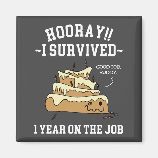 Íman 1 Ano no Trabalho 1º Aniversário de Trabalho (Frente)