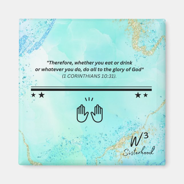 Íman 1 Cor 10:31 Magnet (Frente)