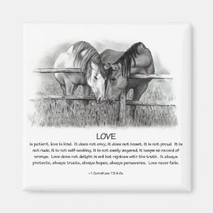 Íman 1 Corinthians 13: Amor, cavalos no lápis