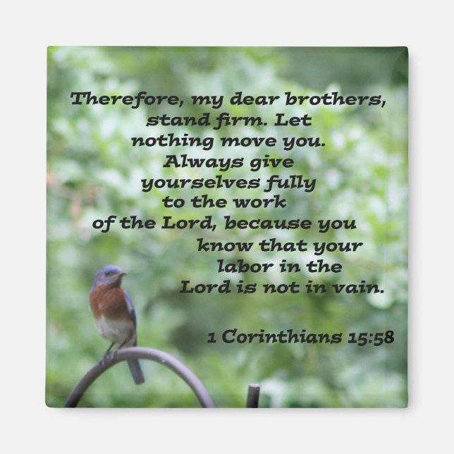 Íman 1 Corintianos 15:58 (Frente)