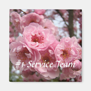 Íman #1 Equipe de Serviço ímã Flores Cor-de-Rosa ímã Es