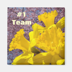 Íman #1 Ímã de time Flores de Narciso Amarelo Brilhante
