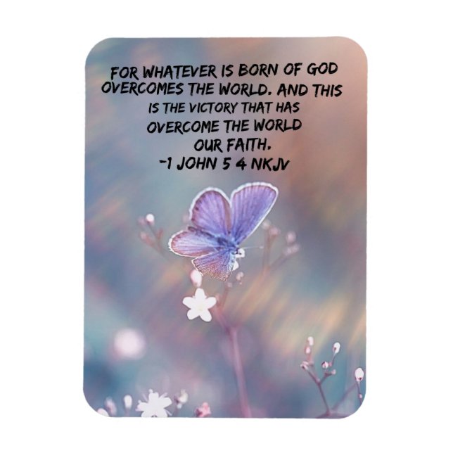 Íman 1 Verso de Bíblia de John 5:4 NKJV (Vertical)