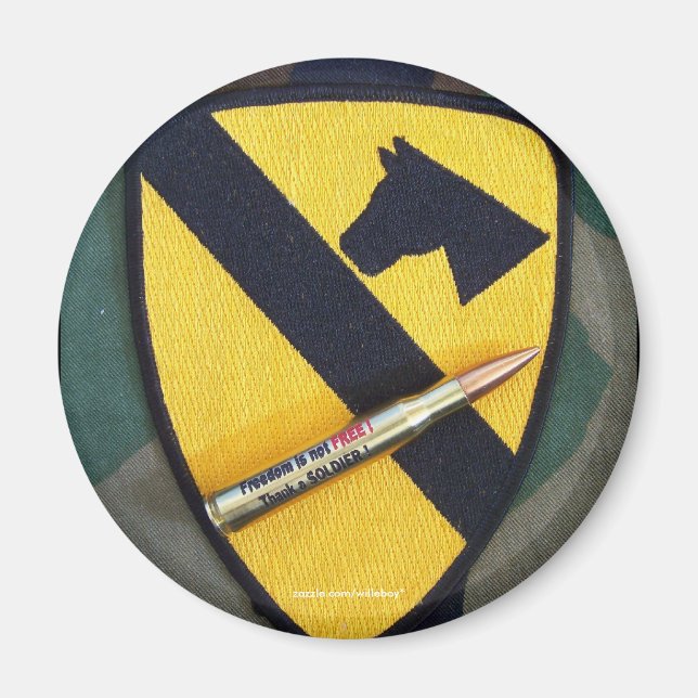 Íman 1rua de cavalaria div cav air fort hood vet Magnet (Frente)