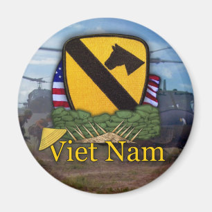 Íman 1rua de cavalaria vietnam air cav vets patch Magne