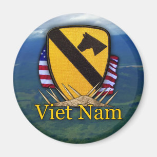 Íman 1rua de cavalaria vietnam air cav vets patch Magne