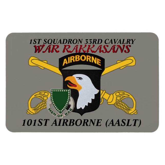 ÍMAN  1RUA SQN 33D CAV 101RUA AIRBORNE MAGNET (Horizontal)