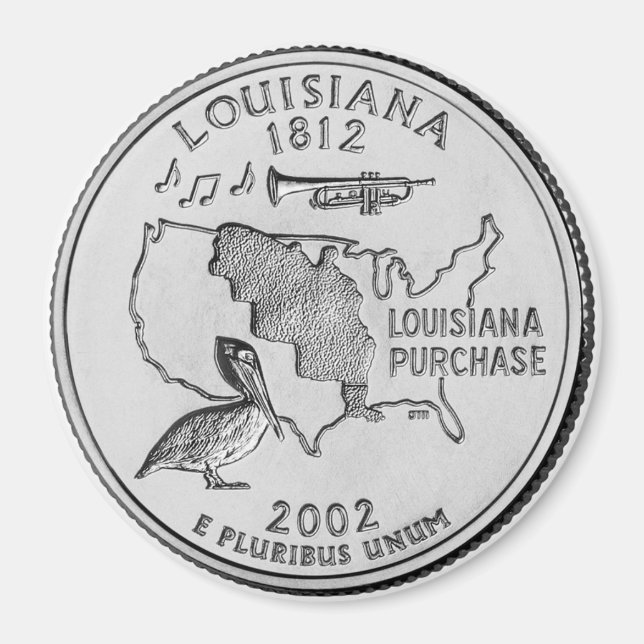 Íman 2002 da Louisiana State Quarter (Frente)