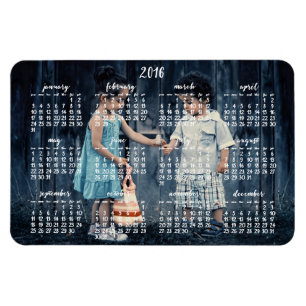Íman 2016 calendário magnético personalizado 4x6
