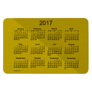 Íman 2017 calendários Dourados da arte do ângulo pelo