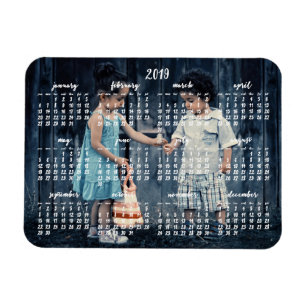 Íman 2019 calendário magnético personalizado 3x4