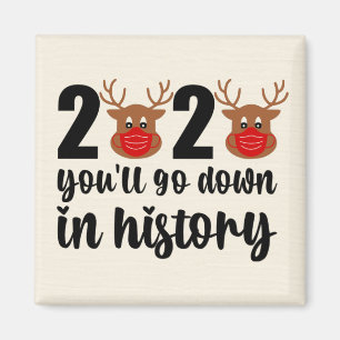 Íman 2020 Desce Na História Rudolph Red Mask Reindeer