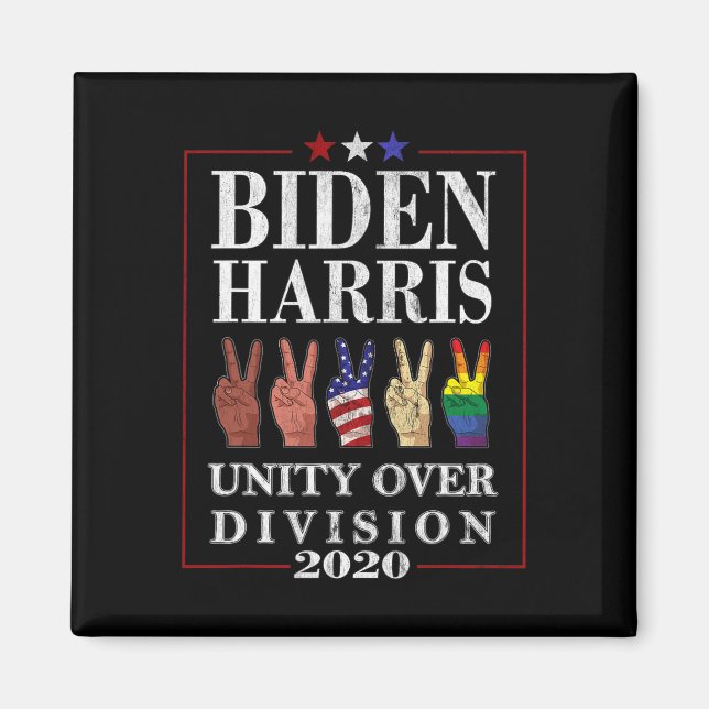 Íman 2021 Biden Harris Unity Over Division Gift (Frente)