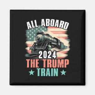 Íman 2024 A Bordo Do Trem De Trump 2024 Bandeira Dos Eu
